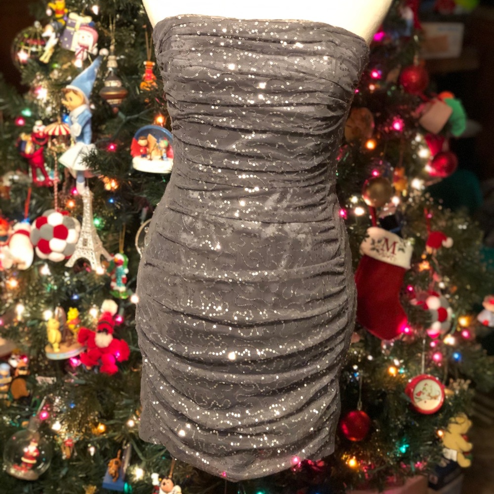 Jessica McClintock Silver Dress